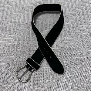 Vintage Sepcoeur black velvet and rhinestone wide belt